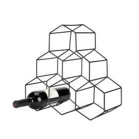 Gunmetal Geo Counter Top Wine Rack by Viski®