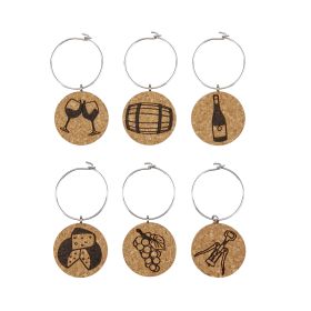Cork Wine Charms, Set of 6 by True