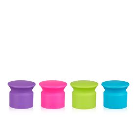 TrueCapâ„¢ Set of 4 Jewel Tone Bottle Stoppers by True