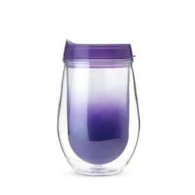 Traveler Double Walled Wine Tumbler in Purple Ombre by True